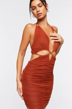 Ruched Mini Bodycon Dress
