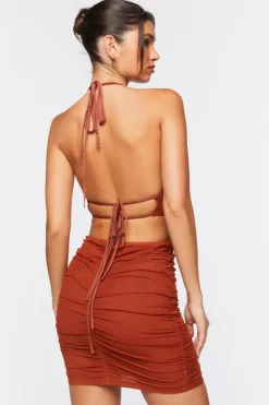 Ruched Mini Bodycon Dress