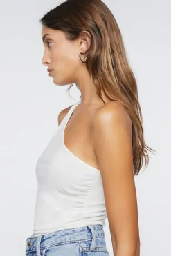 Ruched One-Shoulder Bodysuit