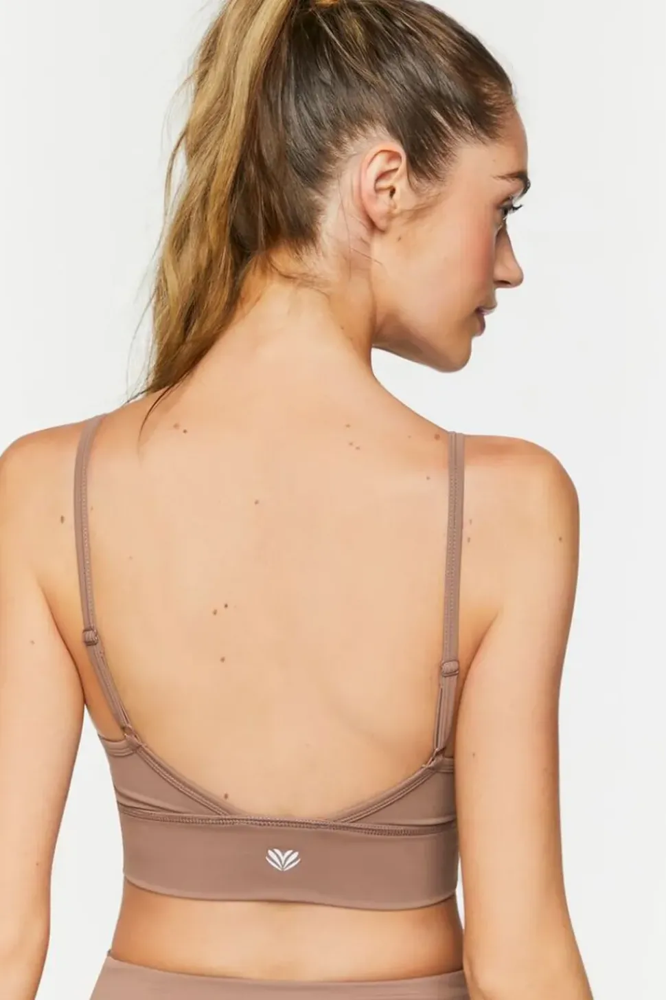 Ruched Open-Back Sports Bra