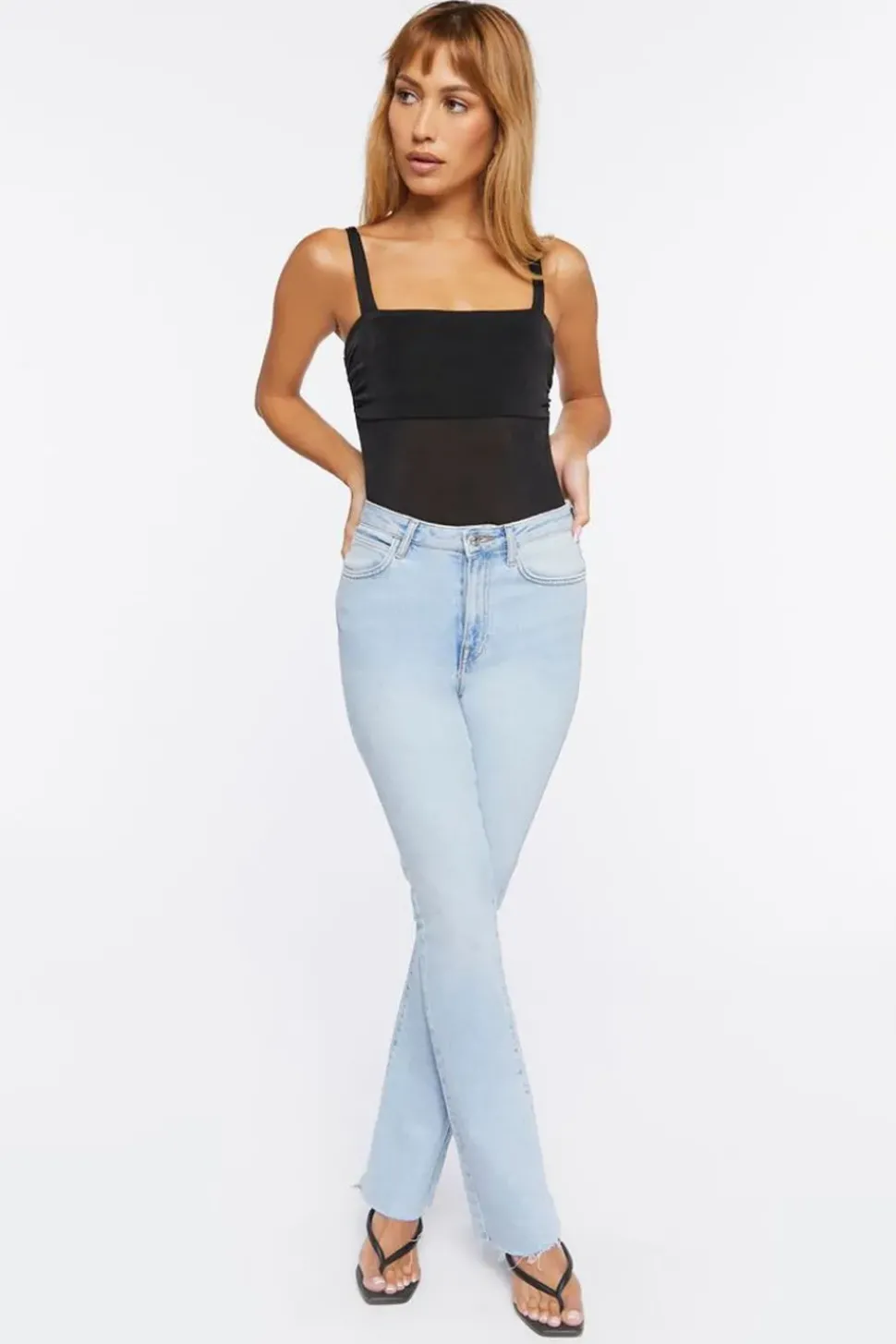 Ruched Sleeveless Bodysuit