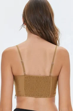 Ruched Sweetheart Cropped Cami