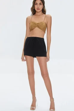 Ruched Sweetheart Cropped Cami
