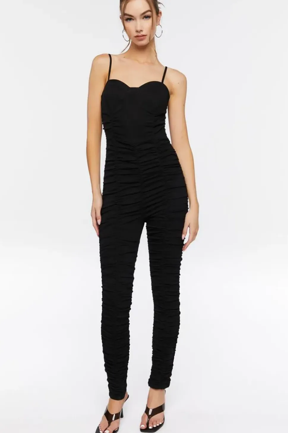 Ruched Sweetheart Jumpsuit