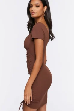 Ruched Sweetheart Mini Dress