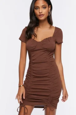 Ruched Sweetheart Mini Dress
