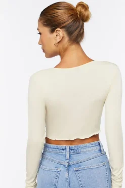 Ruched Tie-Front Top