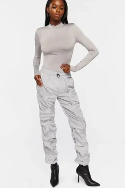 Ruched Toggle Drawstring Joggers