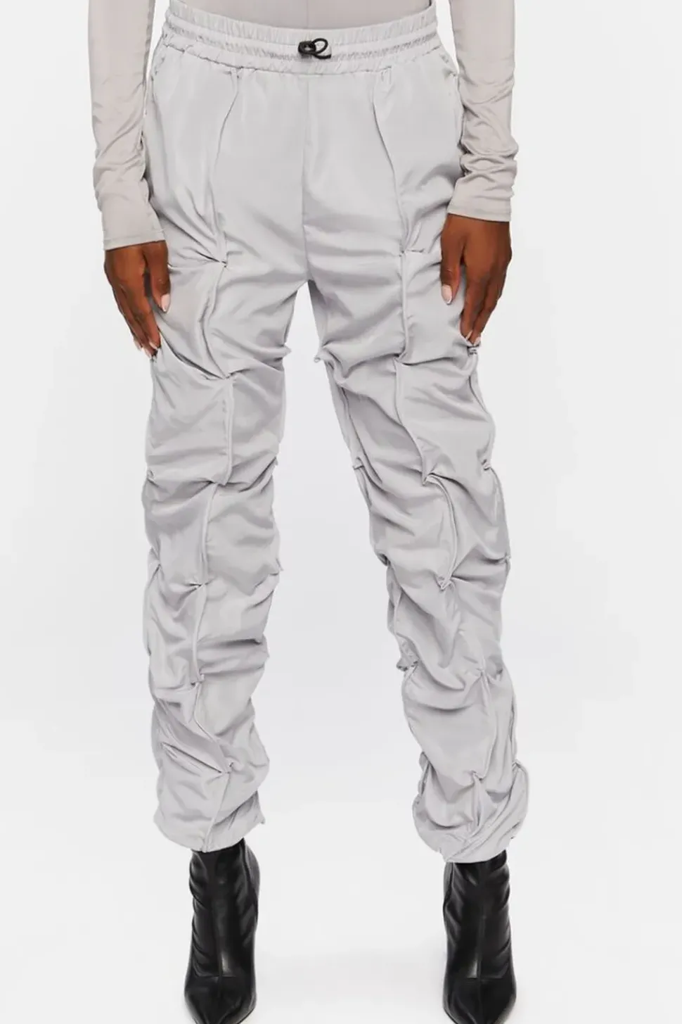 Ruched Toggle Drawstring Joggers