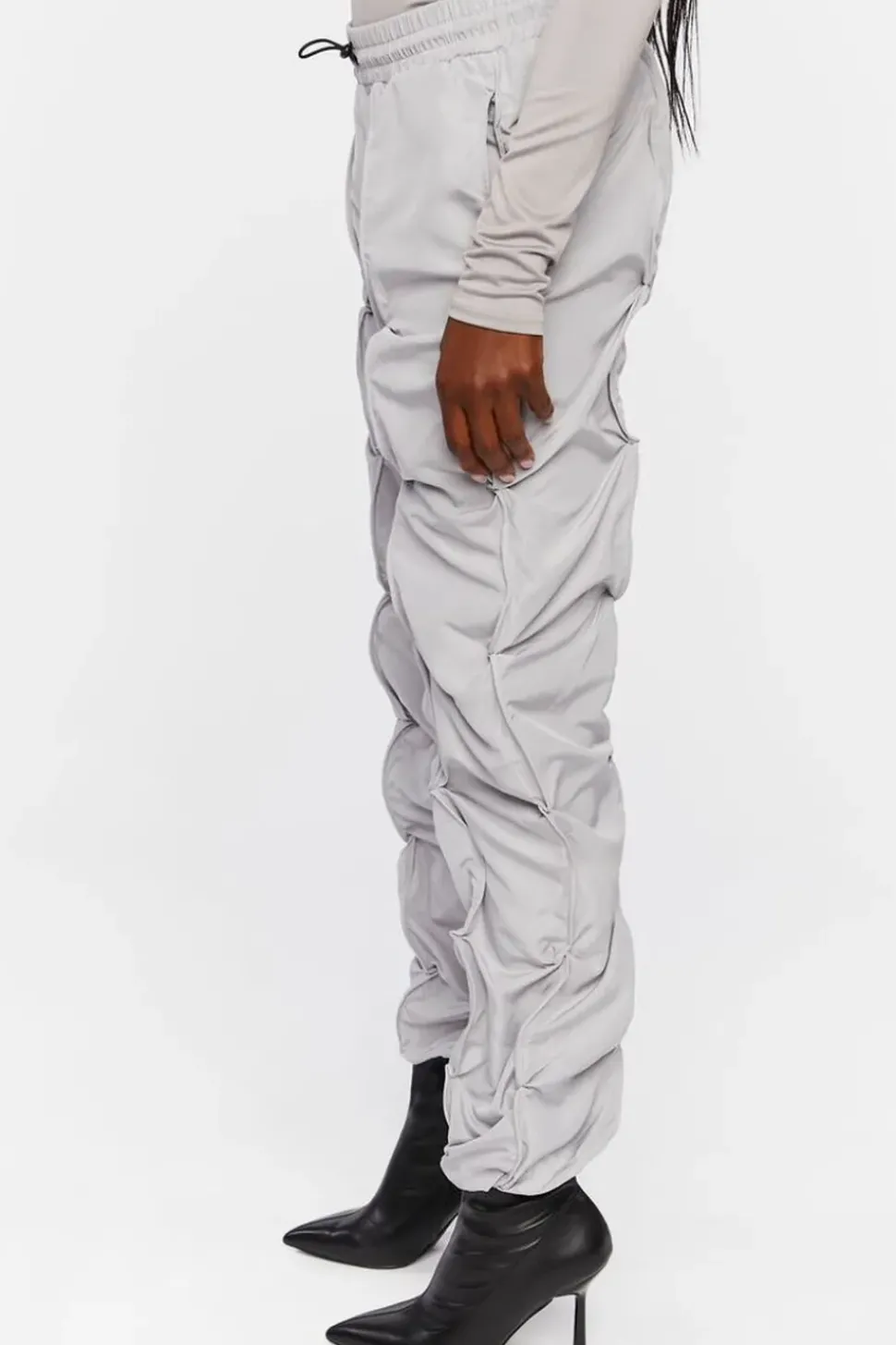 Ruched Toggle Drawstring Joggers