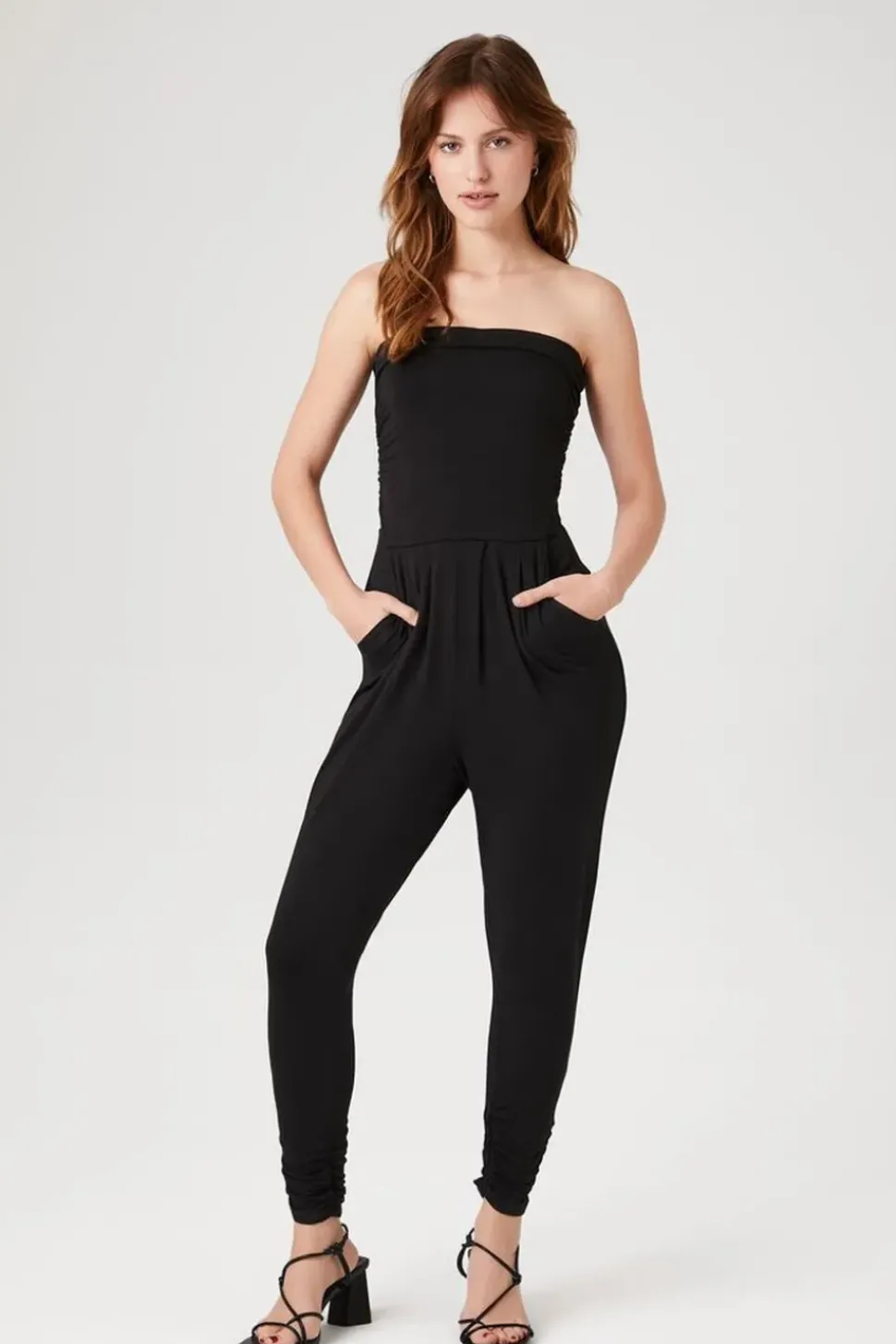 Ruched Tube Jumpsuit