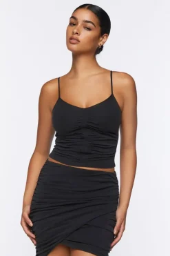 Ruched Wrap Mini Skirt