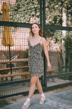 Ruffled Ditsy Floral Print Mini Dress