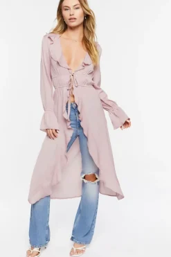 Ruffled Duster Kimono