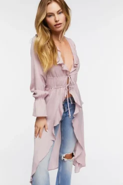Ruffled Duster Kimono