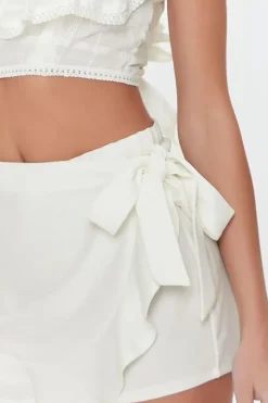 Ruffled Self-Tie Wrap Skort
