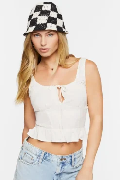 Ruffle-Hem Crop Top