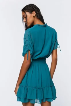 Ruffle-Hem Mini Dress
