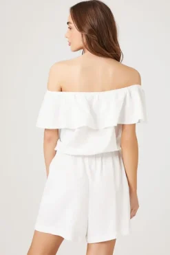 Ruffle Off-The-Shoulder Romper
