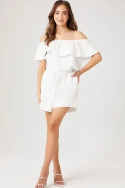 Ruffle Off-The-Shoulder Romper