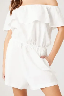 Ruffle Off-The-Shoulder Romper