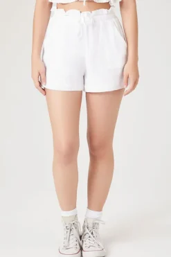 Ruffle-Trim Drawstring Shorts