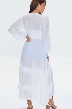 Ruffle-Trim Duster Kimono