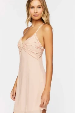 Ruffle-Trim Mini Cami Dress