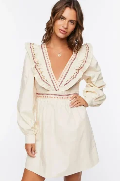 Ruffle-Trim Mini Dress