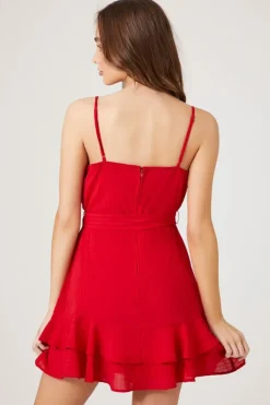 Ruffle Wrap Mini Dress