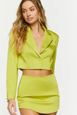 Satin A-Line Mini Skirt