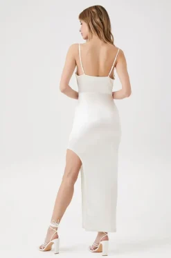 Satin Asymmetrical Maxi Dress