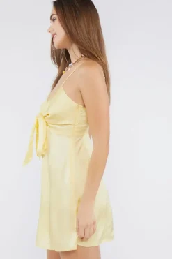 Satin Babydoll Mini Dress