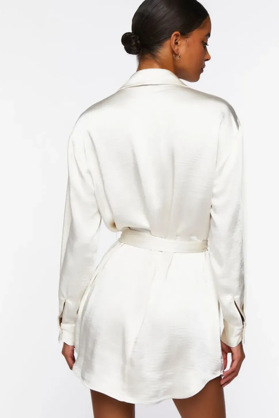 Satin Belted Blazer Mini Dress