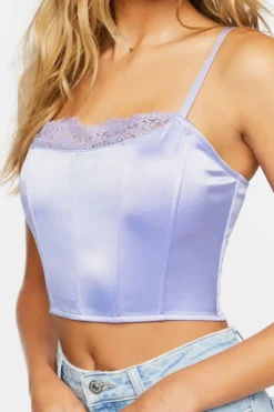 Satin Bustier Cropped Cami