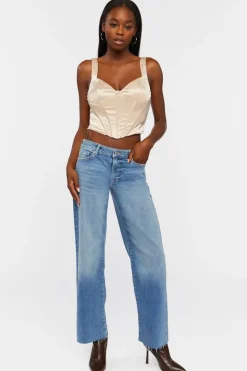 Satin Bustier Crop Top