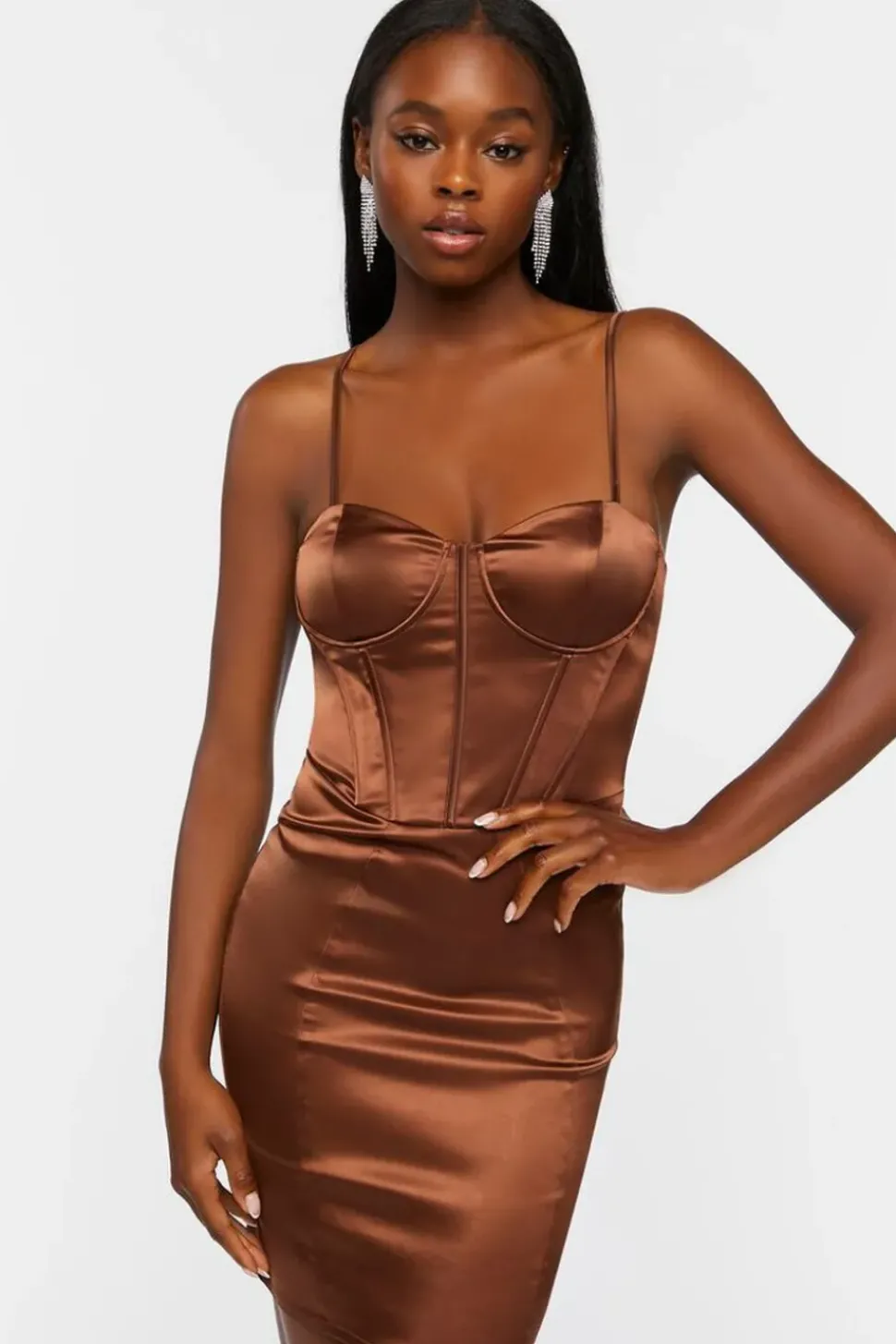 Satin Bustier Mini Dress