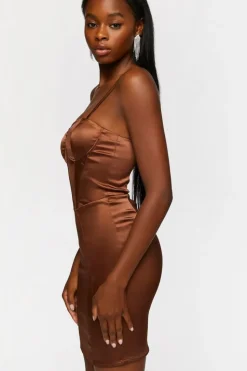 Satin Bustier Mini Dress