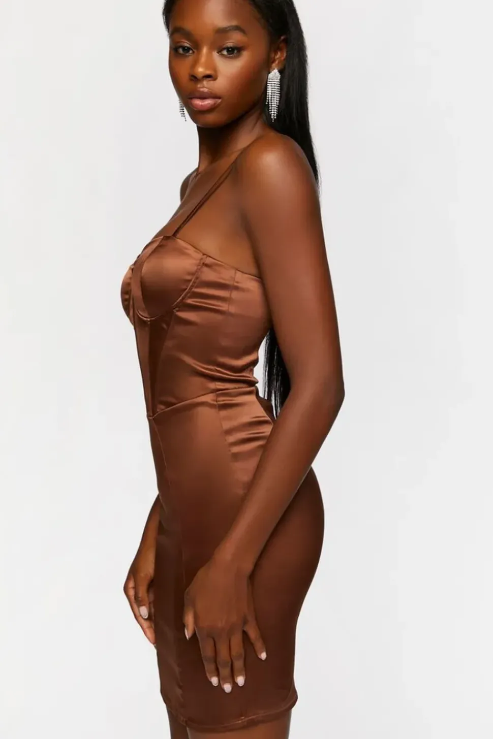 Satin Bustier Mini Dress