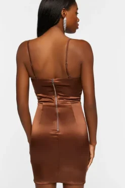 Satin Bustier Mini Dress