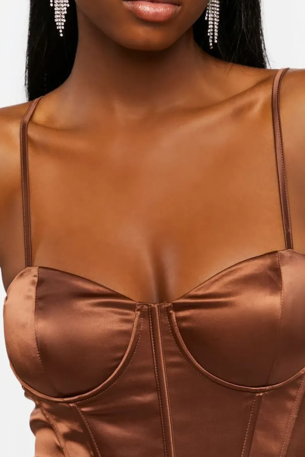 Satin Bustier Mini Dress