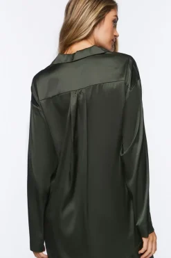 Satin Button-Up Robe