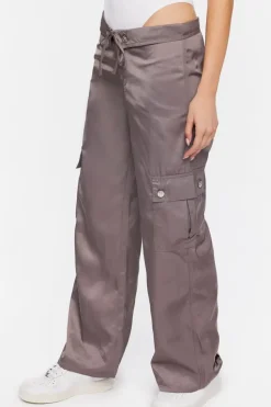 Satin Cargo Pants