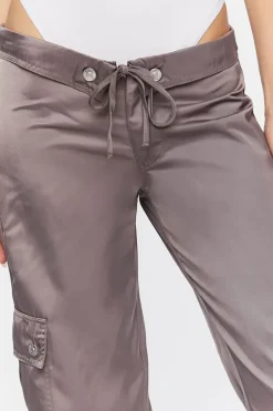 Satin Cargo Pants