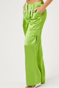 Satin Cargo Pants