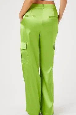 Satin Cargo Pants