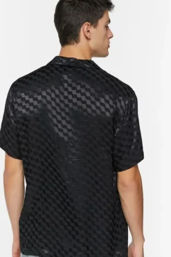 Satin Checkered Shirt