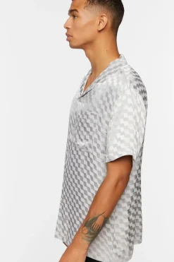 Satin Checkered Shirt