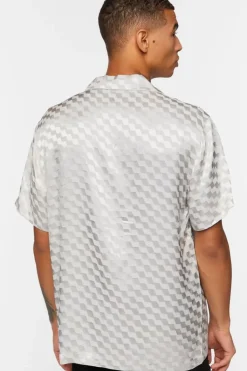 Satin Checkered Shirt