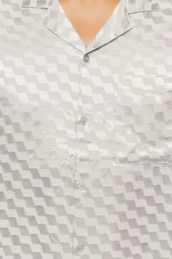Satin Checkered Shirt